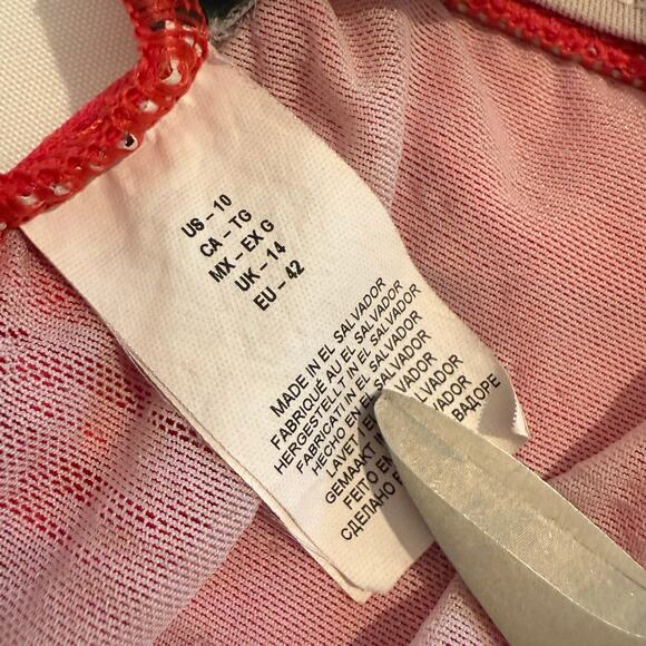 Ralph Lauren One Orange Coral Piece Ruched Ruffled US Size 10 - Picture 6 of 7